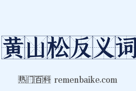 黄山松反义词是什么意思的图片